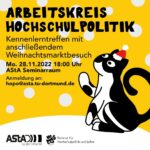 KENNENLERNEN & WEIHNACHTSMARKT-BESUCH BEIM AK HOCHSCHULPOLITISCHES ENGAGEMENT