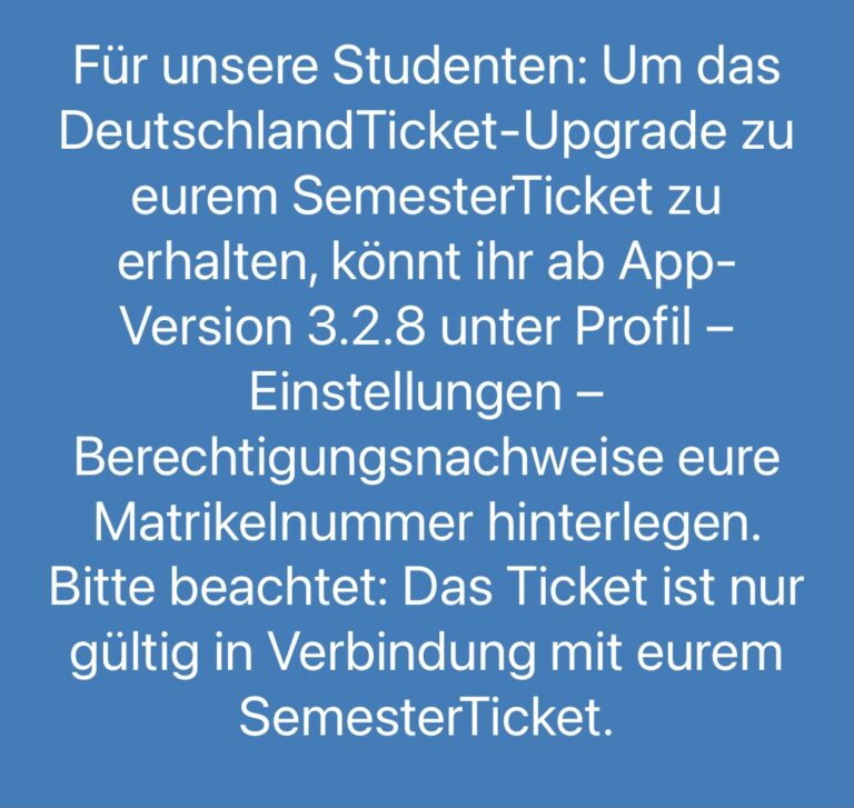 Semester Ticket – AStA